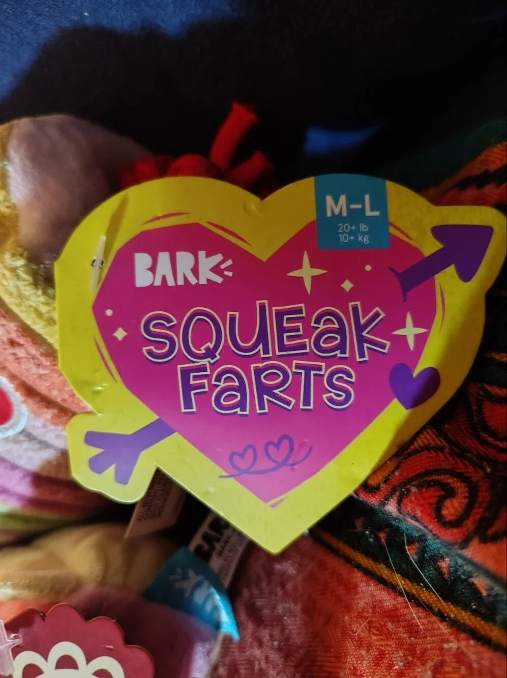 NWT BarkBox Dog Toy Lot of 3- Straw-Betty Cheesecake, Squeak&Fart Candy & Lolly